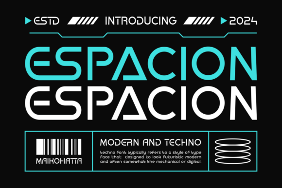 Espacion Font: Modern Techno Typography for Crafters