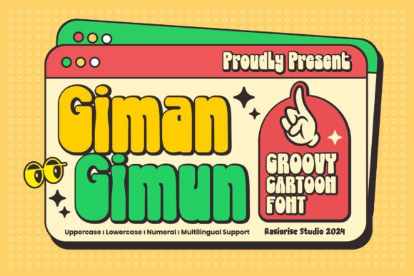 Giman Gimun Font: Retro Display Type for Web Design