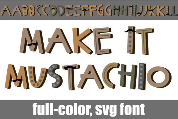 Make-it Mustachio Font for Playful Editorial Design