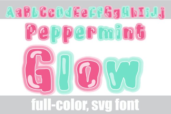 Peppermint Glow Font for Colorful Craft Designs
