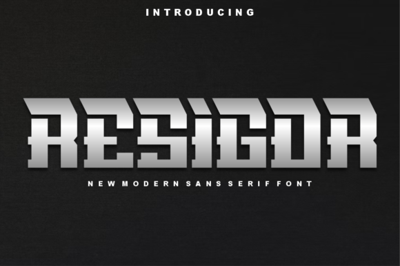 Resigor Font for Modern Crafts and Product Labels