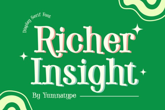 Richer Insight Font for Elegant Craft Projects