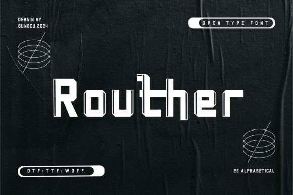 Routher Font: Mid-Century Modern Style for Handmade Products