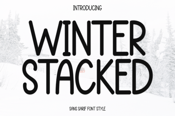 Winter Stacked Font for Cheerful Wall Art and Crafts